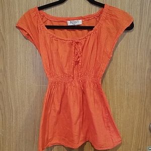 Romy orange striped top